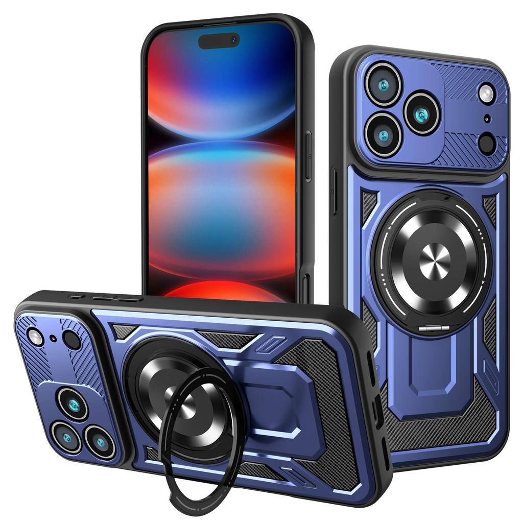 For iPhone 17 Pro Max Case iPhone 17 Pro Cover iPhone17 Magnetic Armor Shockproof Ring Holder Case Magsafe Wireless Charge Cover