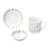 OGISO Peter Rabbit Natural Garden 3-Piece Reinforced Porcelain Dinnerware Set (Dishwasher and Microwave Safe)