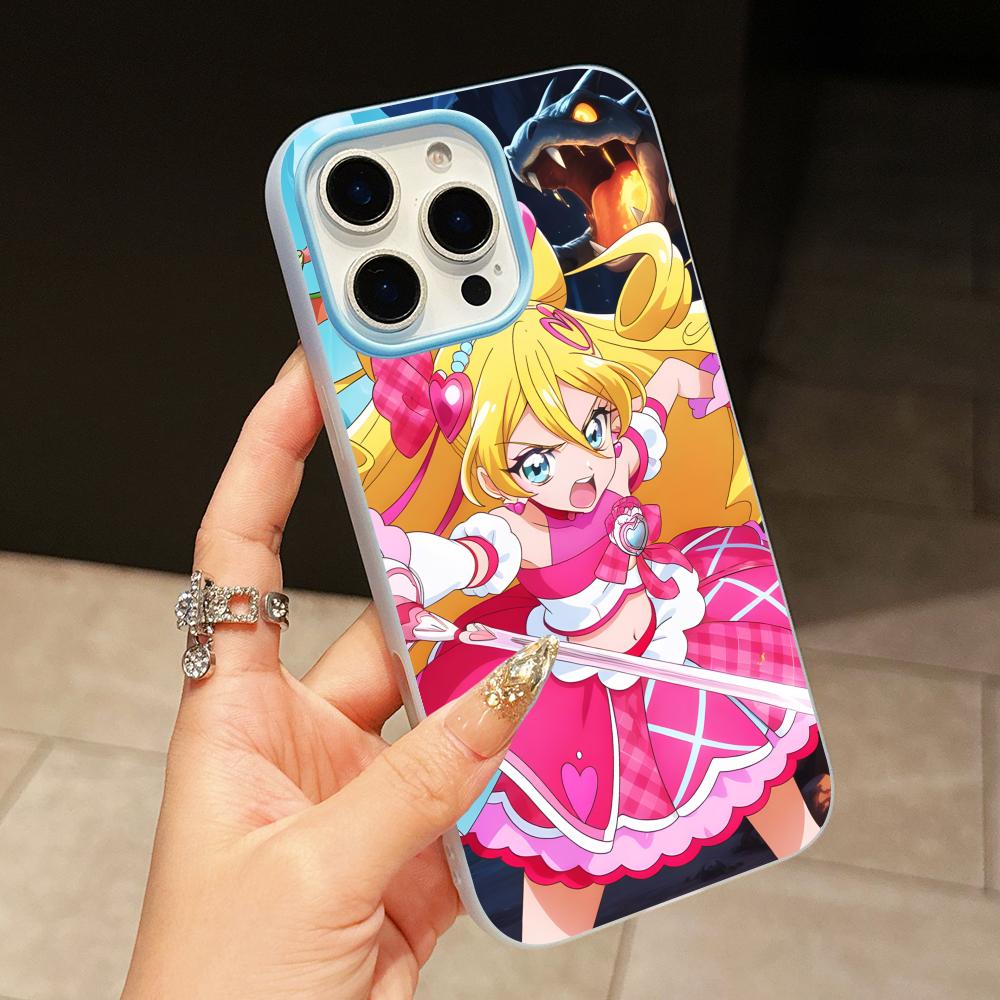 

Sakura Uta Cure Idol Jelly Double layer Light Blue Mobile Phone Case for iPhone 17 16 15 14 13 12 11 Air Pro Max Plus Protective iPhone17 Pro Max