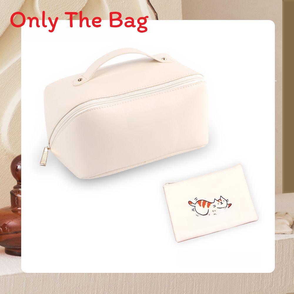 Style High Capacity Portable Pu Makeup Organizer For Travel And Home Use Style1