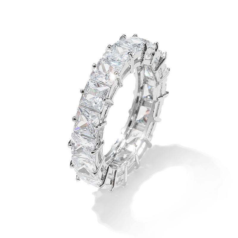 RAKOL Eleganter Luxus Kupfer Zirkon Braut Hochzeits Verlobungsring für Frauen