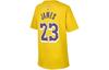 Nike LeBron James Los Angeles Lakers T Shirt Los Angeles Lakers Kids' Yellow FZ8621-728