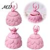 Romantic Gift for Ballet Lovers 3D Printed Ballerina Jewelry Box with Lid, Decorative Trinket Storage Jar PLA Case Rings Earrings, Elegant Dancer