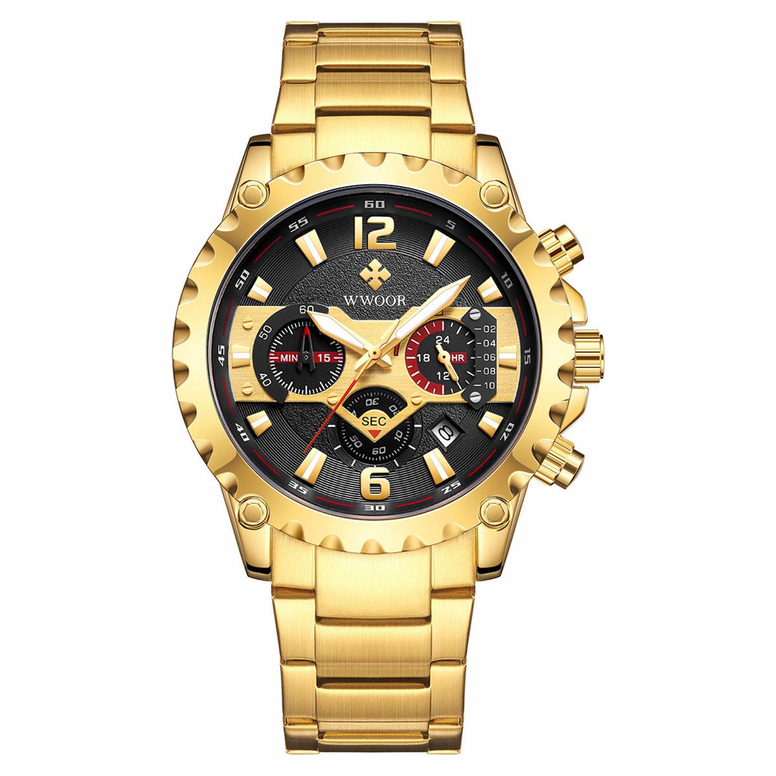 

Мужские водонепроницаемые светящиеся наручные часы-будильник для бега One Size