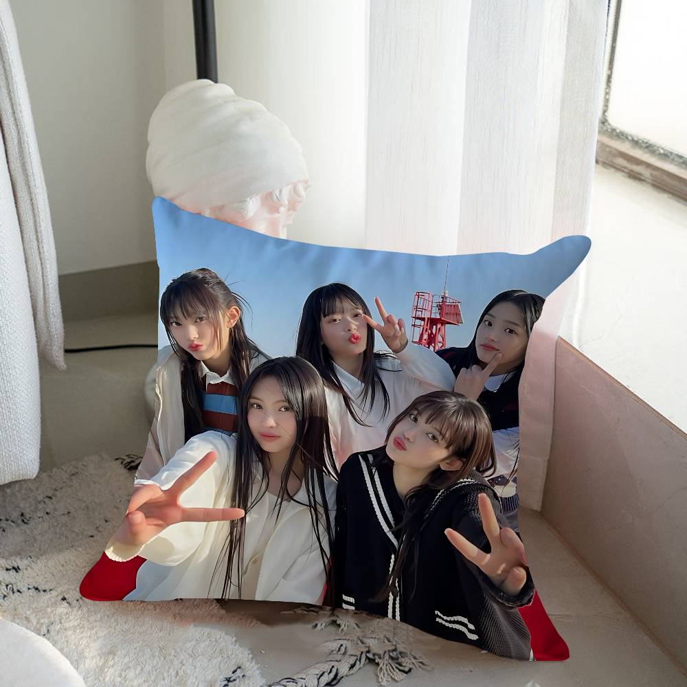 Kpop N-New-jeans Almofada Personalizada Capa de Pó Quarto Decoração de Festa Infantil Fronha Aniversário Presente para Crianças