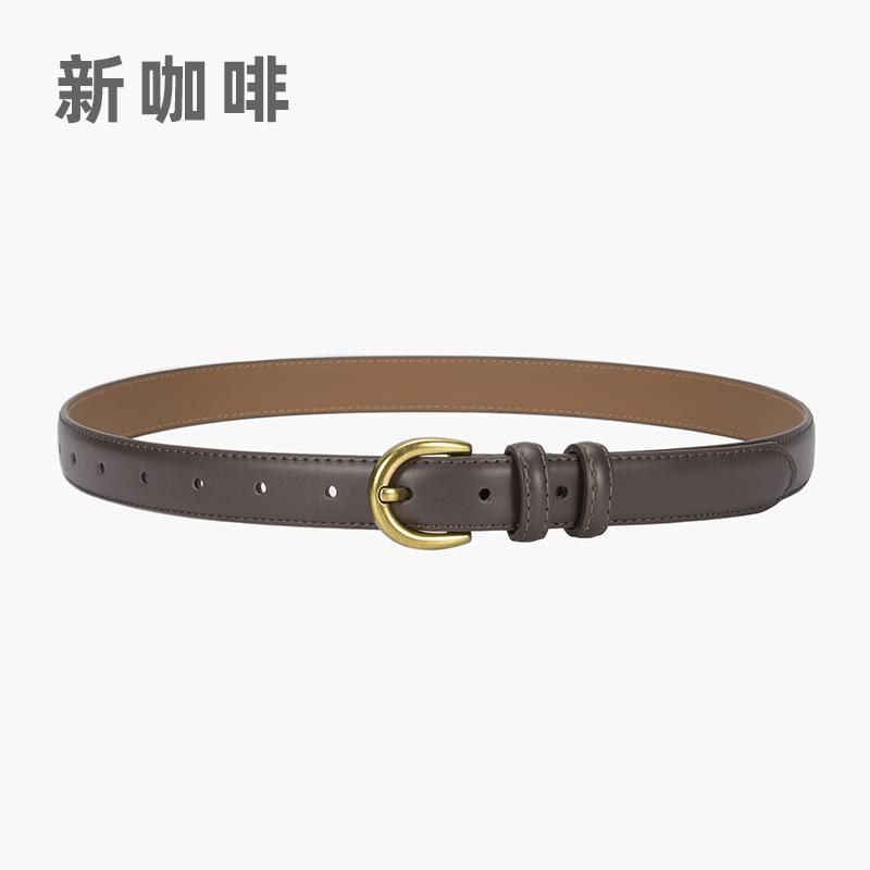 

Осень и зима новый ремень женский кожаный простой и модный универсальный тонкий ремень женский D-образный игольчатый ремень с украшением 105cm