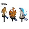 Lawn Decorative Light Dragon Solar Garden Light, Outdoor Sasquatch Statue Lamp, Fantasy Creature Sculpture, Pathway for Yard Decor with