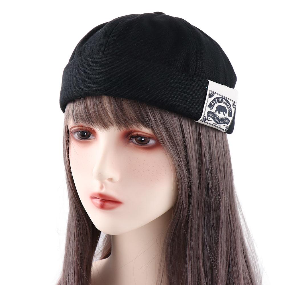 Hat Melon Hat Polar Bear Solid Color Women Skullcap Korean Style Beanie Hats Cloth Men Docker Cap