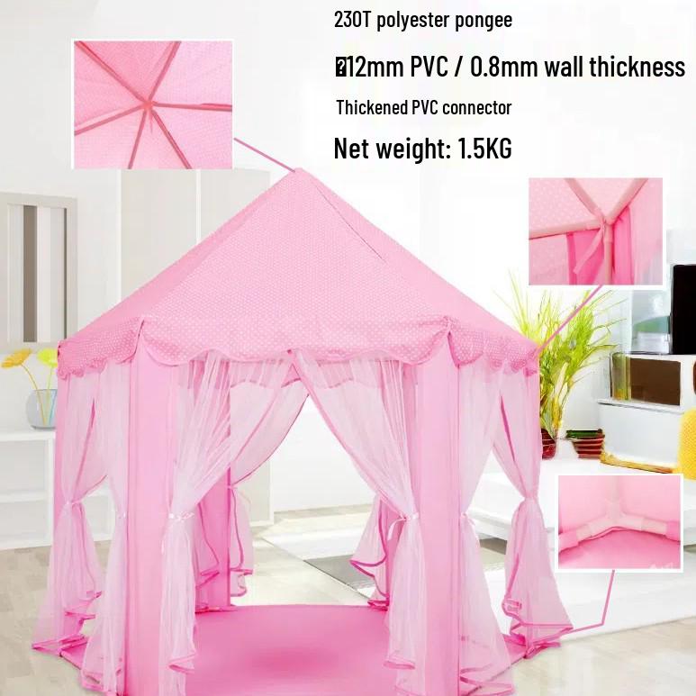 Indoor Princess Castle Tent for Kids – Playhouse & Sleeping Area Children розовый