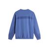 Li Ning Badfive Letter Print Round Neck Loose Knit Pullover Sweatshirt Men sweatshirt Sea-Salt-Blue AWDU717-1