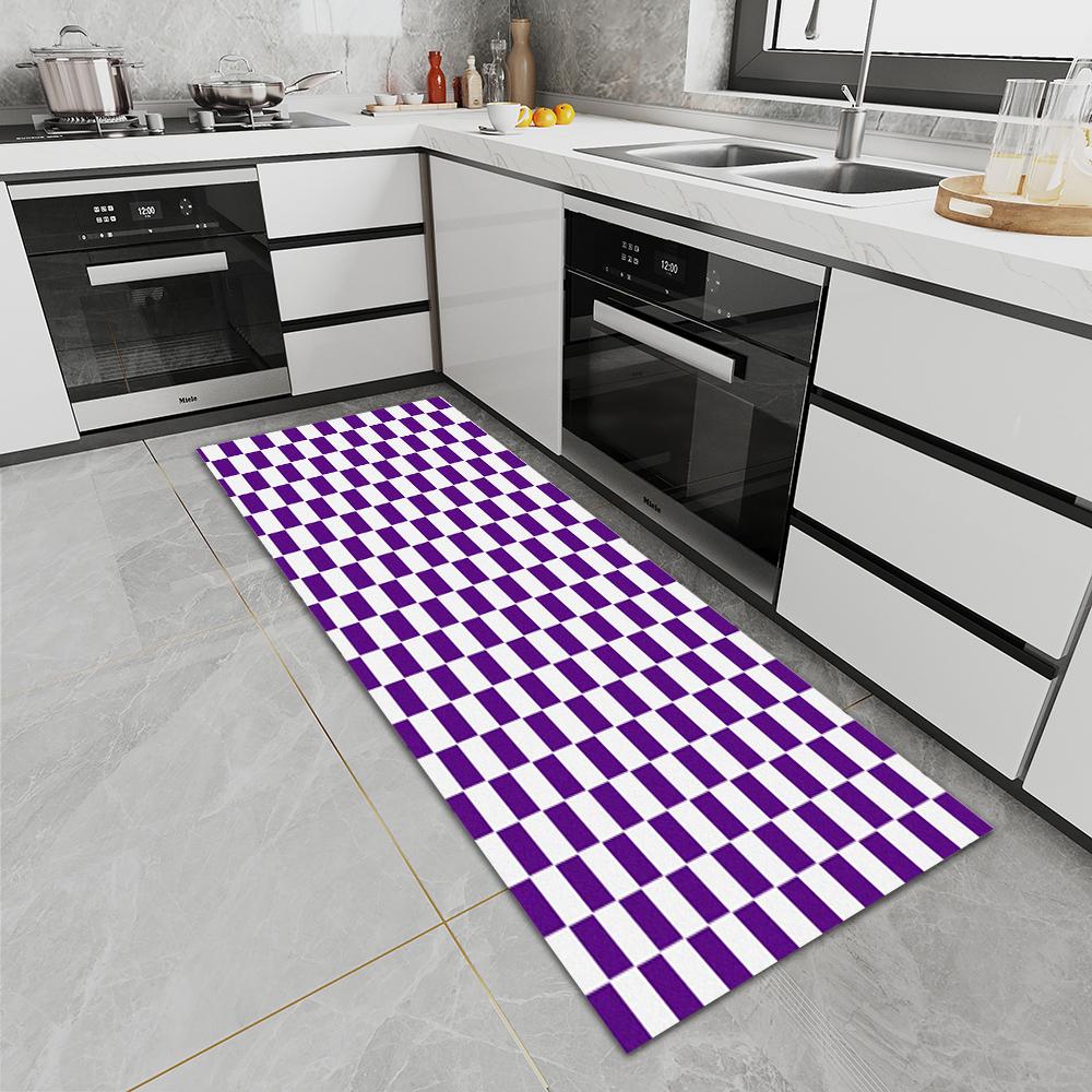 

Коврик для кухни в шахматном порядке, коврик для входной двери в спальню, узорный напольный коврик для гостиной, нескользящий коврик для ванной комнаты 50x80cm