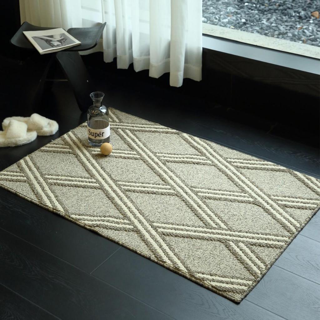 Elegant Retro Non-slip Door Mat - Wear-resistant, Cuttable Polypropylene