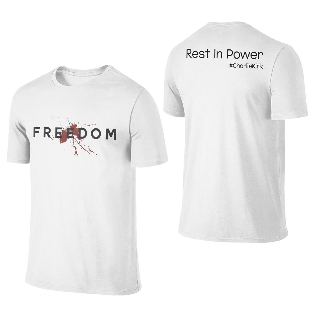 Men Women T-Shirts Freedom Charlie Kirk Eagle Prayer 100% Cotton Tee Shirt True Patriot T Shirts Clothes 2-sided Graphic Printed