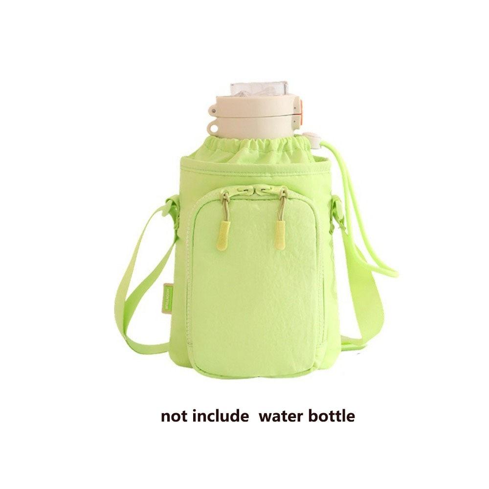 Adjustable Shoulder Strap Sports Water Bottle Bag Protective Cover Phone Pocket Bottle Storage Bag Crossbody Hands-Free