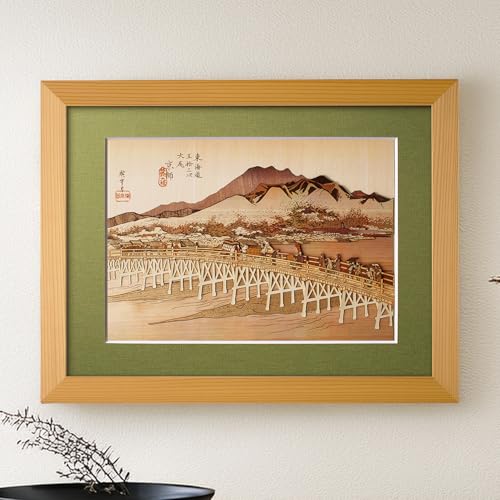 KINOWA "Kyoto Sanjo Ohashi Bridge" Woodcut Original Handmade Kit Ukiyo-e Hiroshige Fifty-three Stations of the Tokaido, Made in Japan