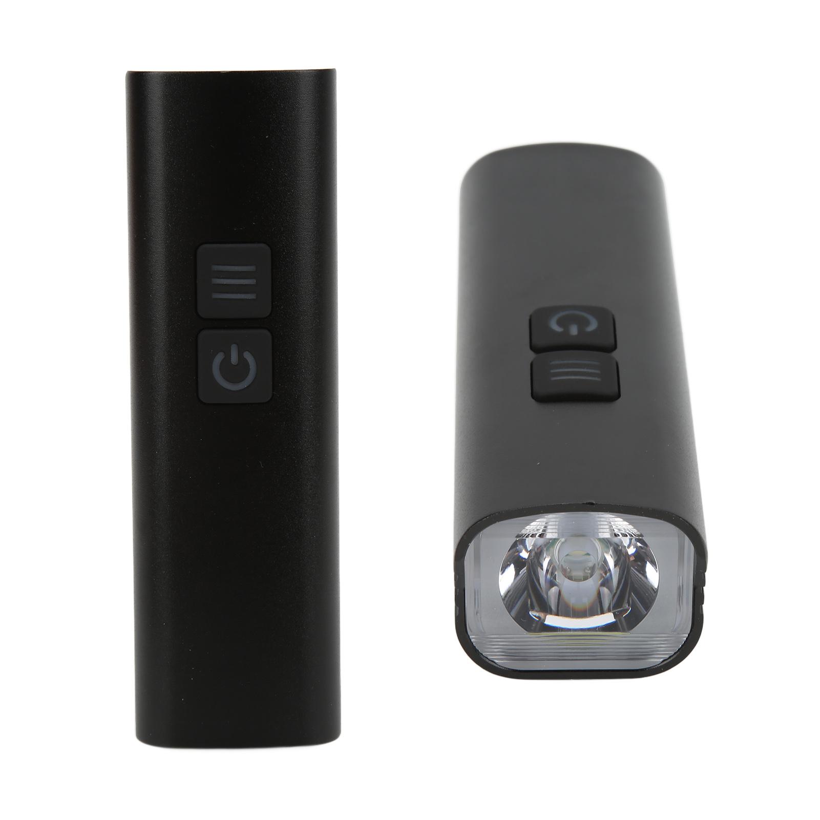 Bicycle Front Light Double Switch Rainproof USB Rechargeable Bike Headlight for Night Riding