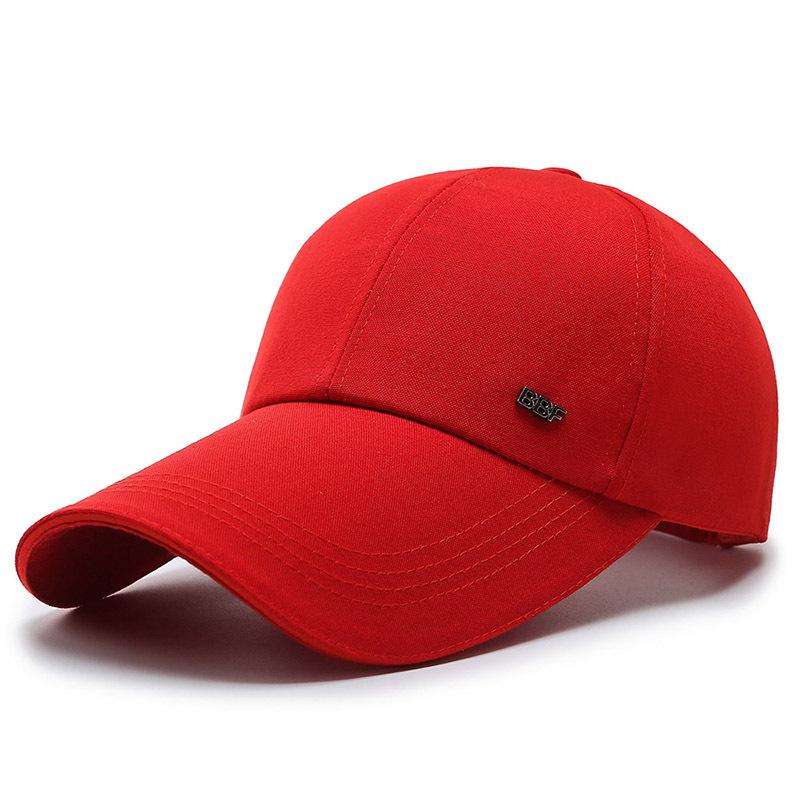 

Hat Spring and Autumn Men s Cotton Polyester Good Canvas Sandwich Baseball Cap Extended Brim Iron Label Fishing Cap Shade Cap Adjustable