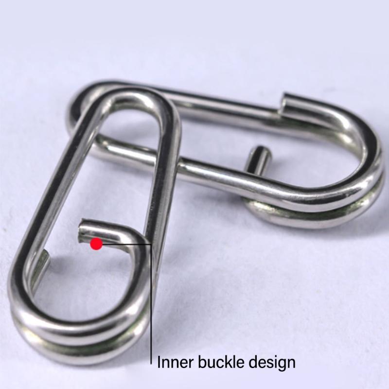 100Pcs High Strength Fishing Oval Split Rings Stainless Steel Split Rings Fishing Lures Connector Lures Rings Enduring