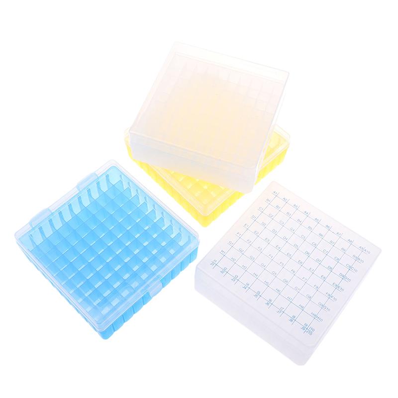Πλαστική Εργαστηριακή Θήκη Σωλήνων 100 Οπών Ράφι Χρήση Για Σωλήνα Κρυοσυντήρησης 2ml 1.5ml 1.8ml Με Καπάκι Σύνδεσης