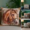 Home Decor Exotic Horse & Palace Pattern Pillow Covers Pattern Cushion Cover Suitable for Sofa Bedroom Car Pillow Cover