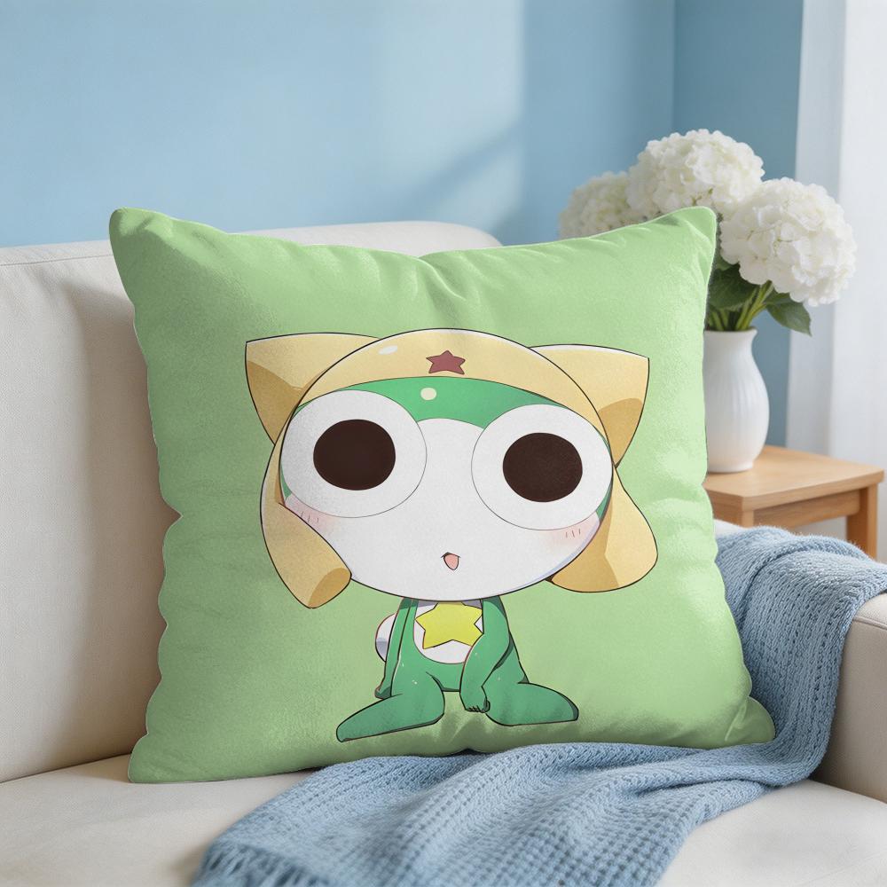 Cartoon Keroro Gunsou Frog Cushion Cover Square Pillow Bedroom Sofa Leisure Comfort Living Room Home Decoration X