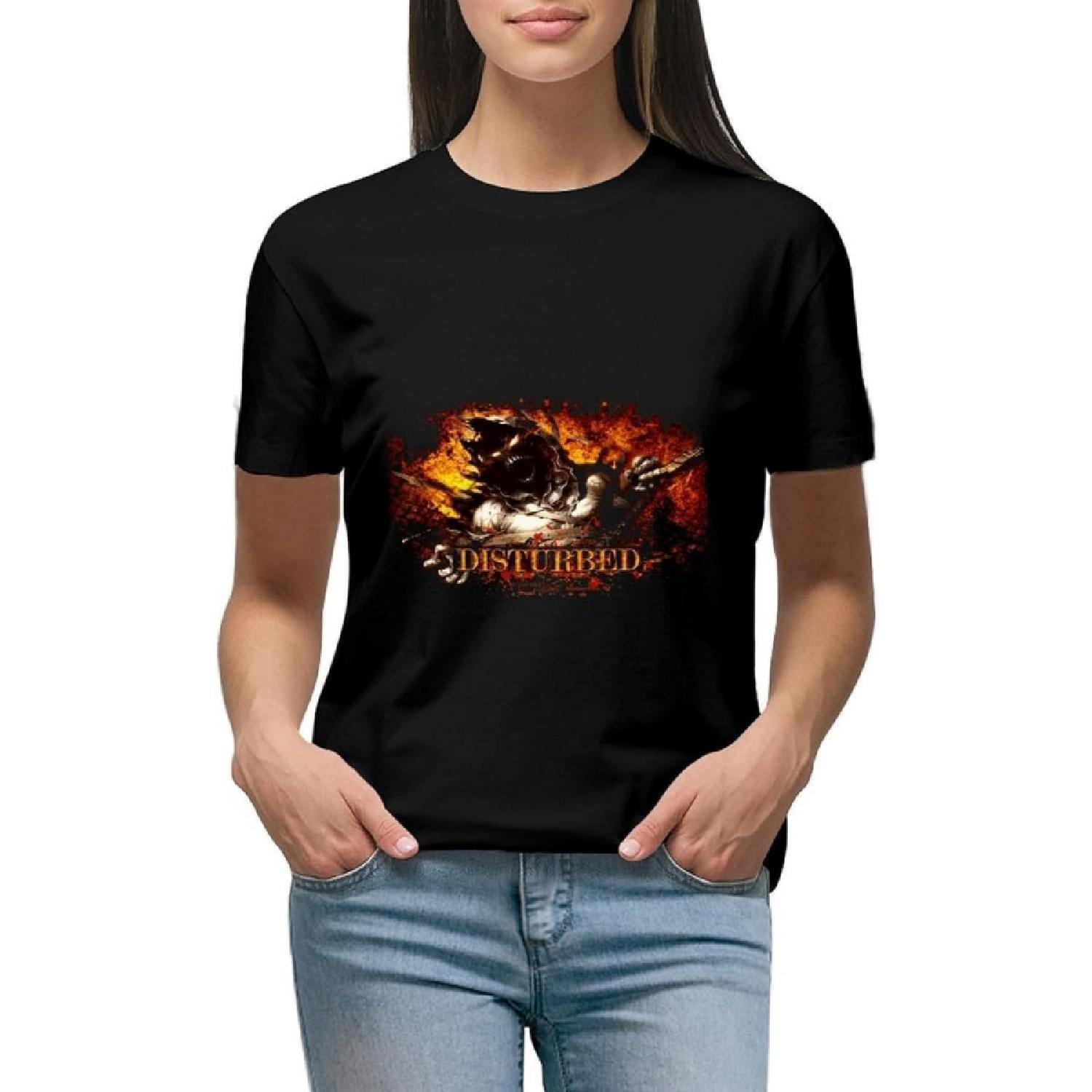 Muicepcfn T Shirts for Women Disturbed T-Shirt Summer Tops Short Sleeve T-Shirts(2) XXXXXL разноцветный