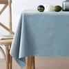 Solid Color Rectangular Table Cloth Waterproof Oil Resistant Household Dustproof Dining Table Cloth Simple and Wear-resistant