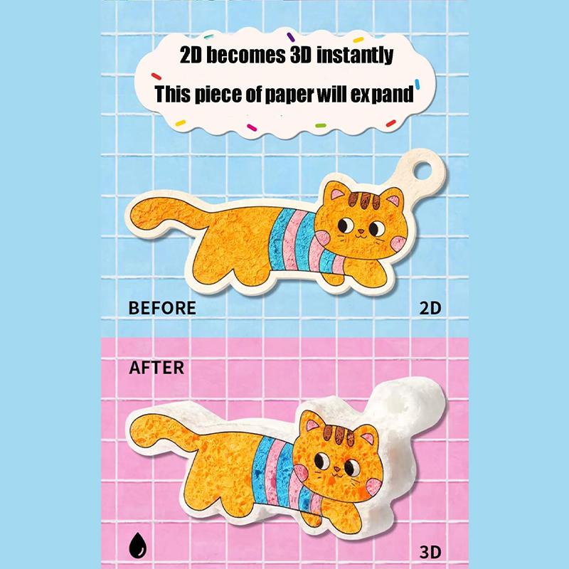 Magic New Puffy Paint Kit Sponge Puffy Drawing Texture Painting Kit 3D Drawing Surprise Canvas Sponge Diy Handmade Art Supplies
