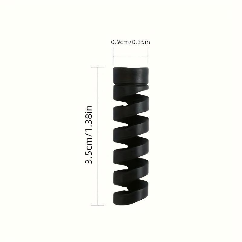 5pcs Spiral Soft Gel USB Cable Protectors,for Mobile Phones,Tablet Chargers.Multi-Color,Home,Office,Travel Essentials.Durable.
