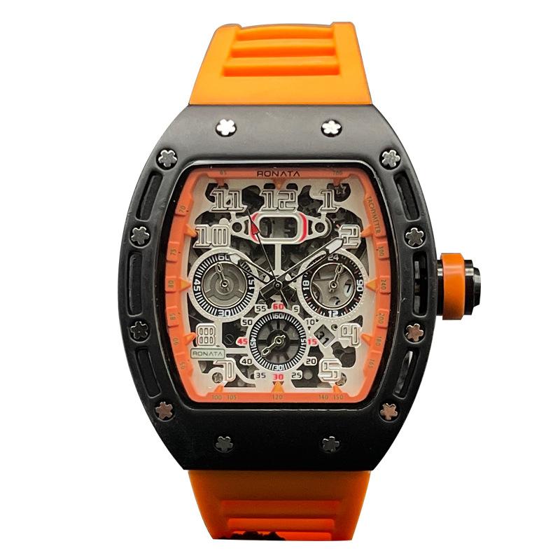 JYL Men's Watch Cool Multi-function Waterproof Silicone Strap