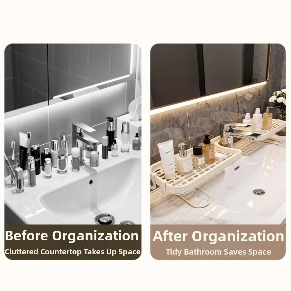 Mesh Faucet Storage Shelf Water Drainage Counter Organizer Bathroom Storage Rack Bathroom Toilet