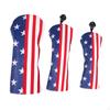 3x Golfschlägerhaube Driver Headcover Wasserdichter Schutz PU-Leder Schläger Hybrid
