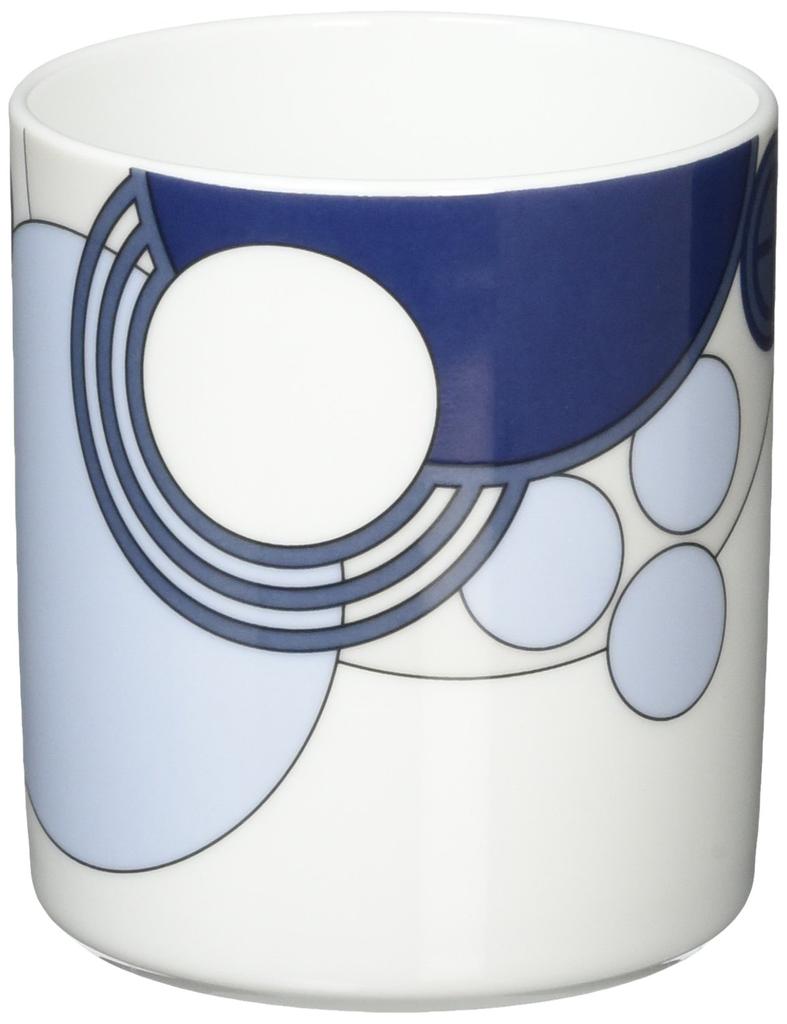 Noritake Multi-Cup, 380cc, Frank Lloyd Wright Imperial Blue, Microwave Safe, Fine Porcelain (Premium White), WT94979/1701