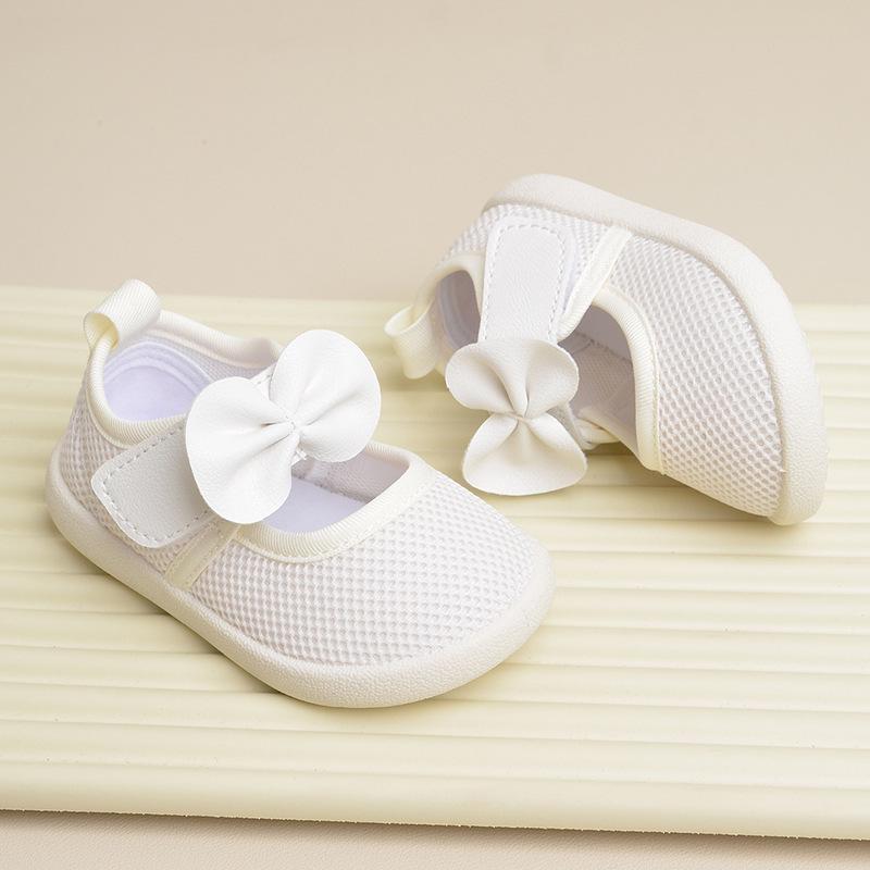 Summer Mesh Bowknot Toddler Shoes - Cute Casual Square Toe for Girls