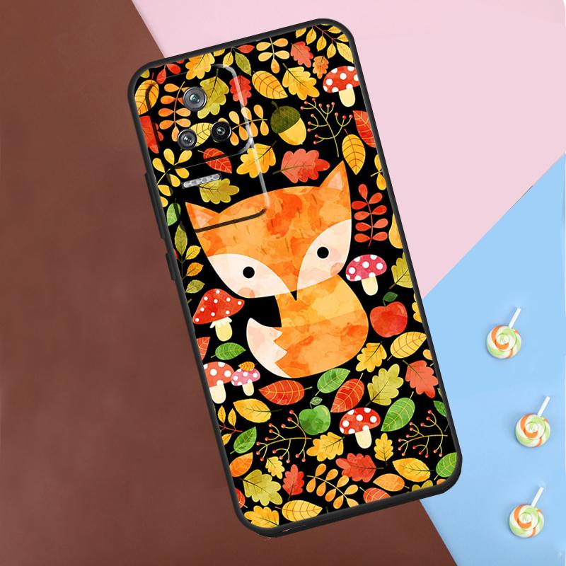Autumn Leaves Fall Fox Case For Xiaomi POCO M6 Pro X3 X5 X6 Pro F3 F5 M5s Mi 14 Pro 13 13T 11T 12T 12 Lite Cover