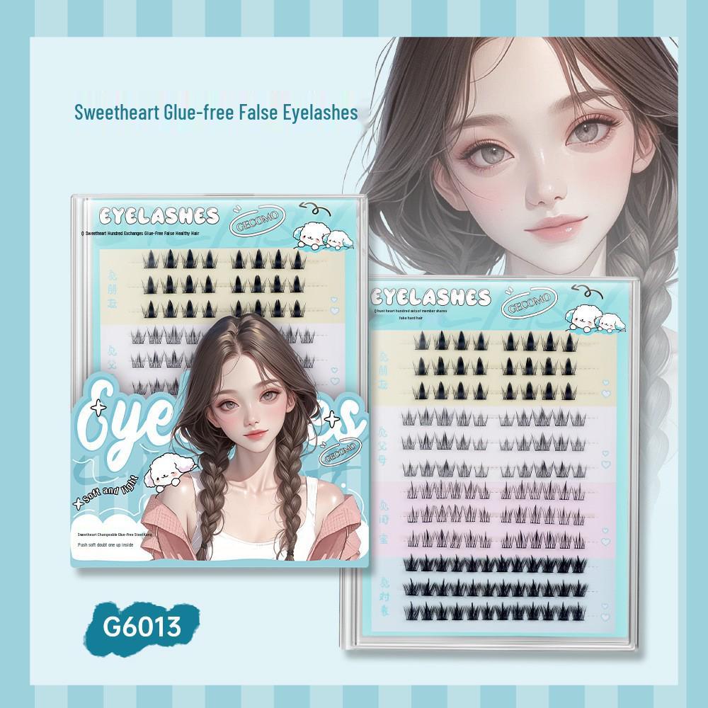 Sunflower False Eyelashes: Glue-Free, Large Capacity, 10 Rows, Beginner-Friendly
