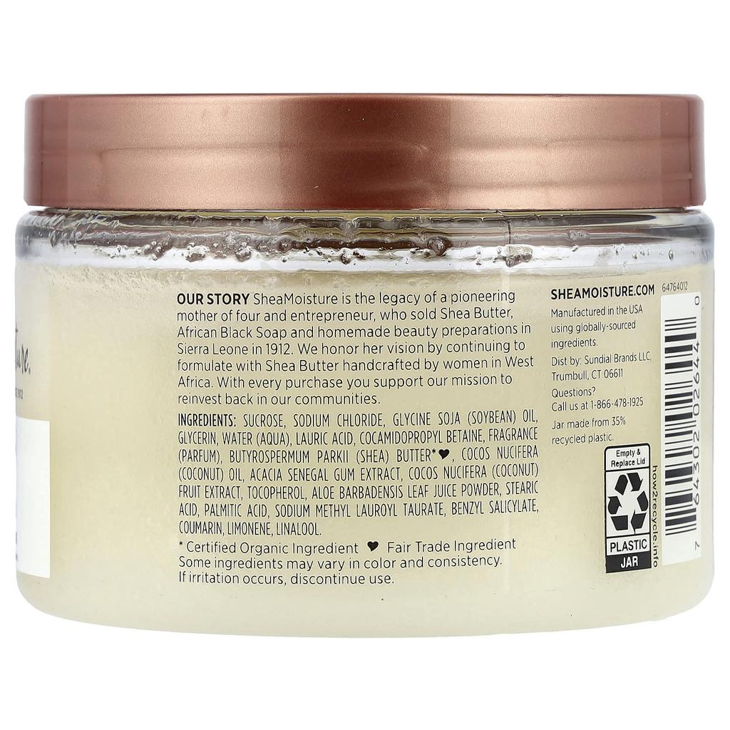 SheaMoisture Daily Hydration Shea Sugar Scrub, 100% Virgin Coconut Oil, 340g (12oz)