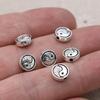 8Mm Silver Plated Yin Yang Spacer Loose Beads For Jewelry Making Bracelet Necklace Earrings Accessories 20Pcs
