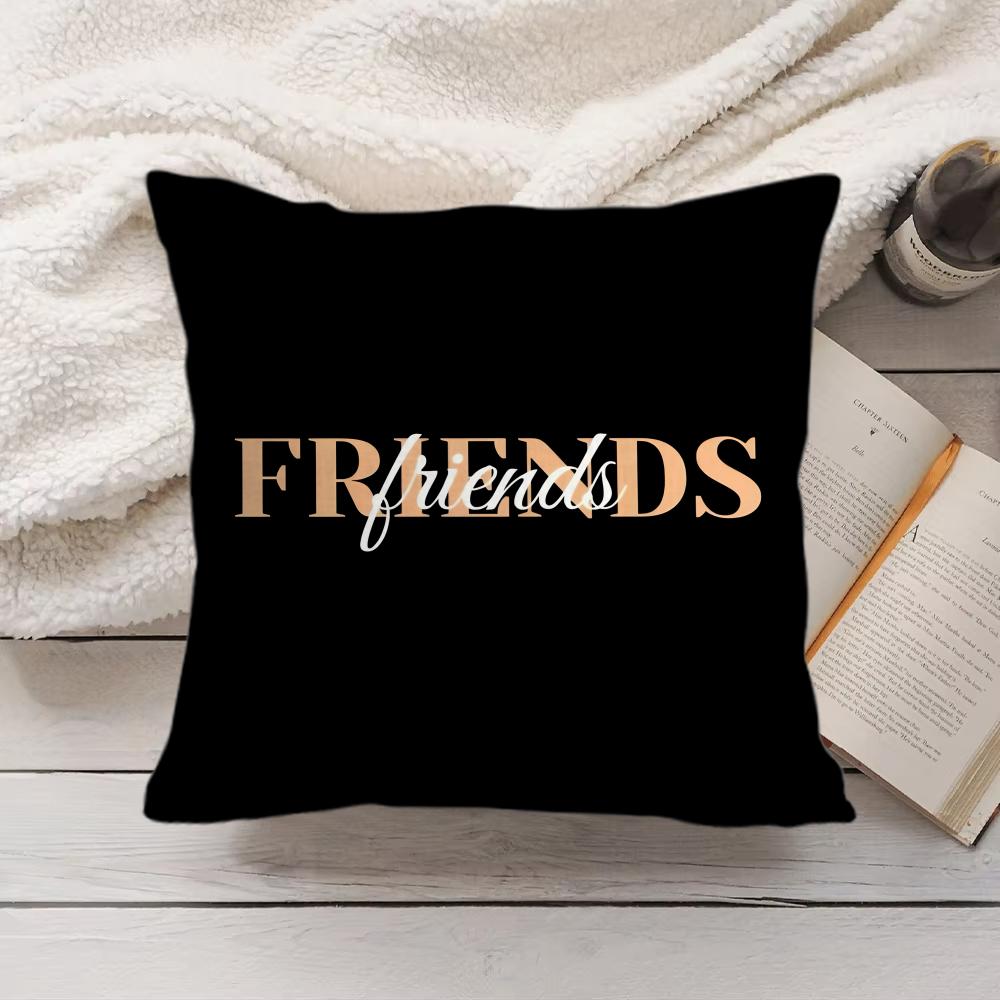 Simplicity Pattern Love Cushion Cover Silky Short Plush Invisible Zipper Dustproof Sofa Pillow Case For Home Decor