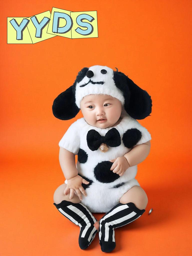 Handmade Crochet Puppy-Shaped Baby Photo Outfit