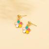 Chic Colorful Flower Earrings Exquisite Plated Alloy Women's Accessories