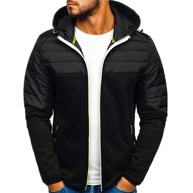 Men's Hoodies Spring Autumn Casual LongSleeve Zip Up Hoodie Men Sweatshirt Patchwork Hooded Sweatshirts Streetwear Hoody Cardigan