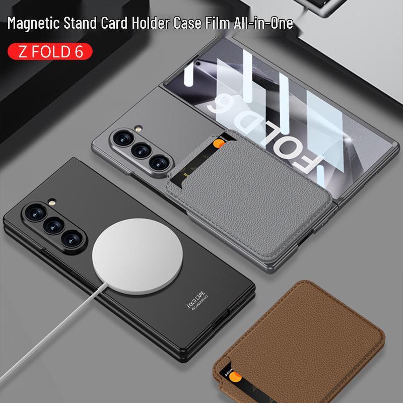 Magnetic Card Holder Stand Case for Samsung Z Fold7/6/5 - Multifunctional, Detachable, Ultra-thin Protection