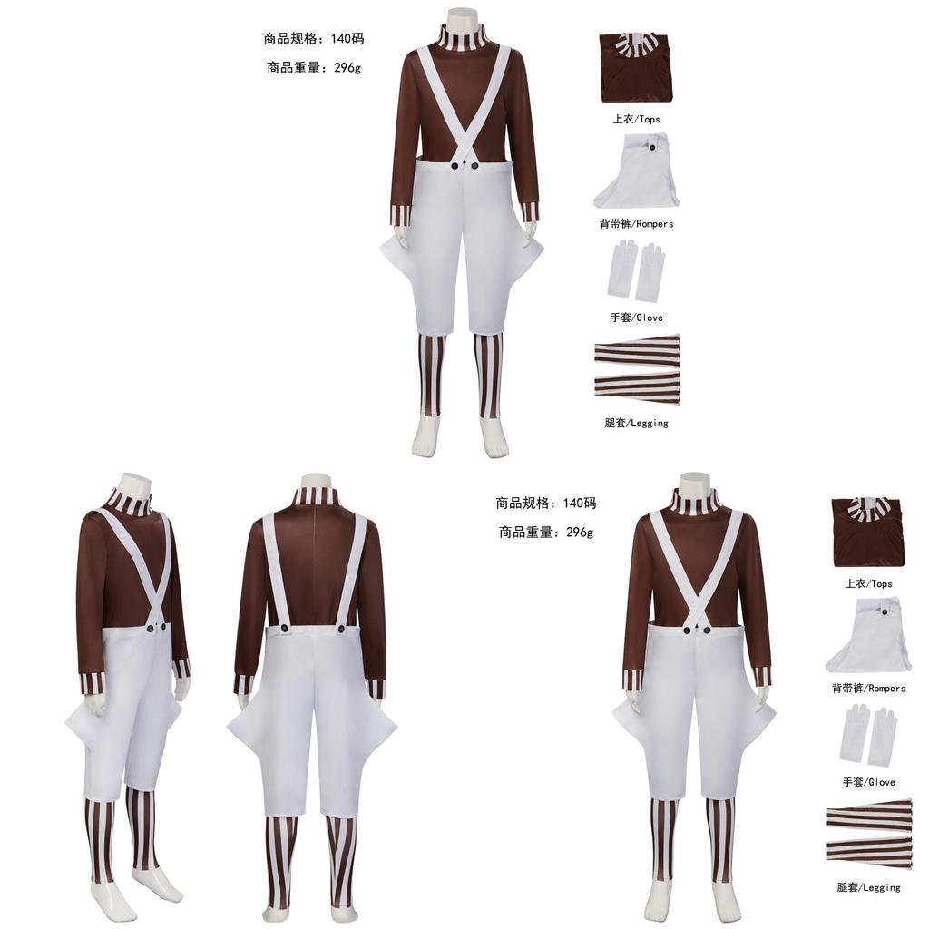 Charlie And The Chocolate Factory Cosplay Outfit Met Gerecyclede Vezel Materiaal Voor Cosplay Evenementen En Kostuumfeesten