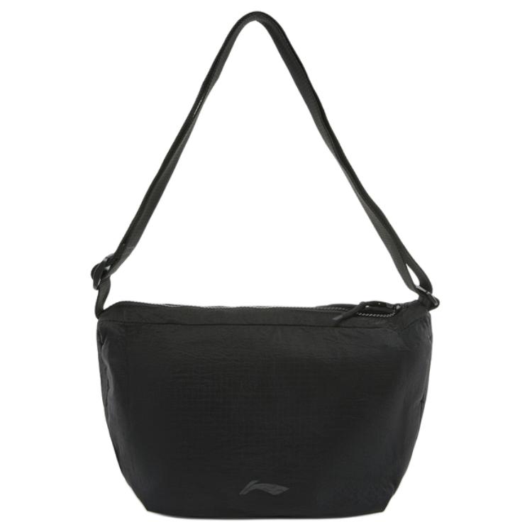 New LiNing Fitness Series Nylon Crossbody Bag, Shoulder Bag Unisex Black ABDV105-1
