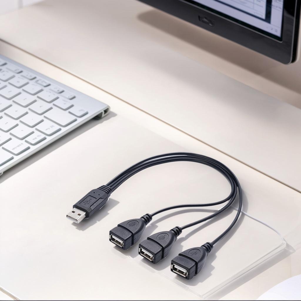 USB 1 til 3 Splitterkabel Hann til Trippel Hunn Adapter for PC Bærbar PC Bil U-disk og Flere Enheter