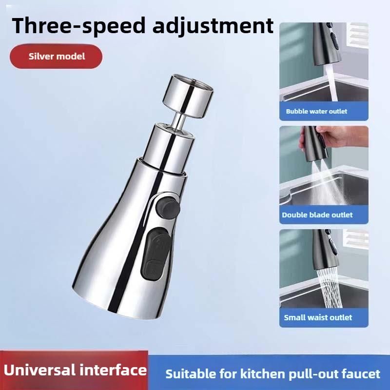 Universal 360° Rotation Kitchen Faucet Extender 3 In1 ABS Durable Water Saving Shower Spray Head Bathroom Basin Tap Replacement