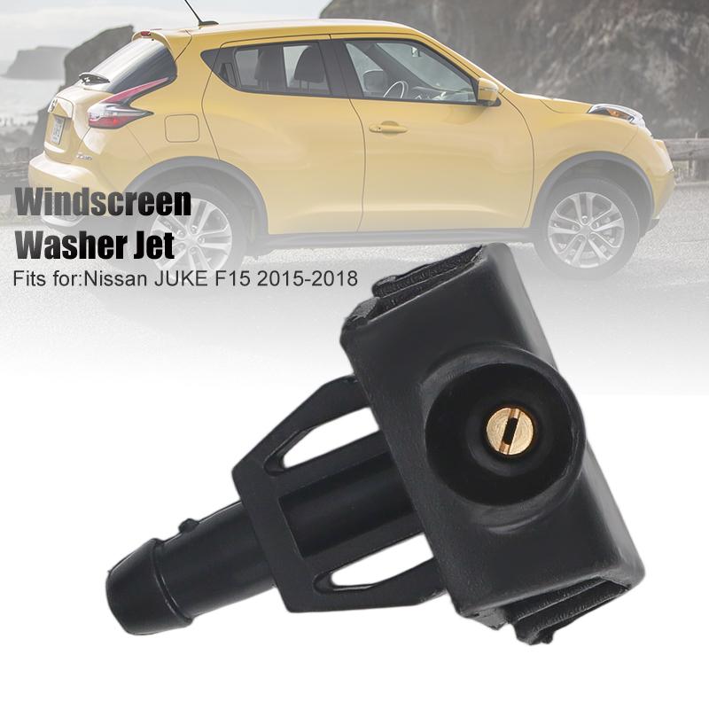 Car Windscreen Washer Jet Nozzle ABS Black Front Left Right Windshield Washer Nozzle For Nissan JUKE F15 2015-2018 28932BA61A 1pc