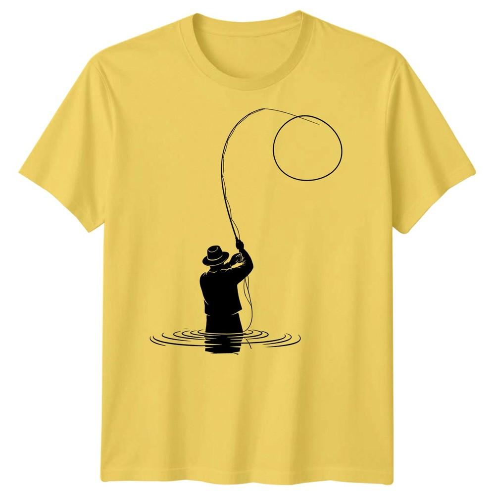 Fishing Fly Fishing Unisexs TShirt Angler Outdoor Hobby Tee