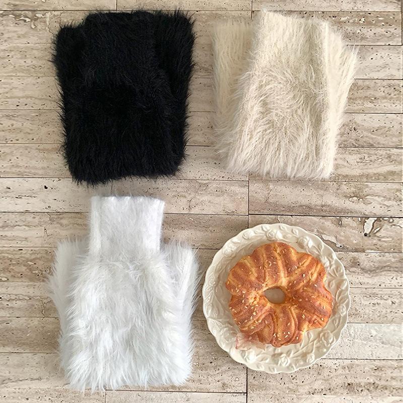 Thickened Imitation Mink Warm Thickened Knitted Stacking Socks Women's Winter Calf Leg Cover Leg Guard Soft and Comfortable